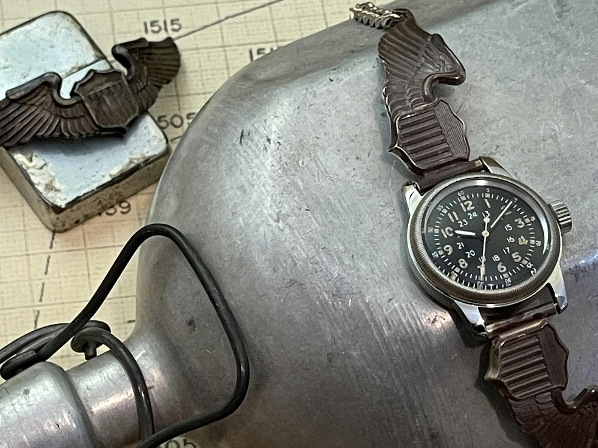 50's 米空軍の誇り高き純銀パイロット腕章がベルトになった