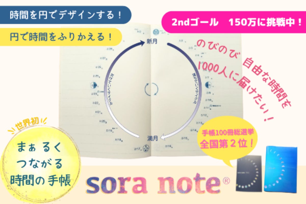 手帳総選挙第２位 時間を円で扱う 世界初 まぁるくつながる時間の手帳 Campfire キャンプファイヤー