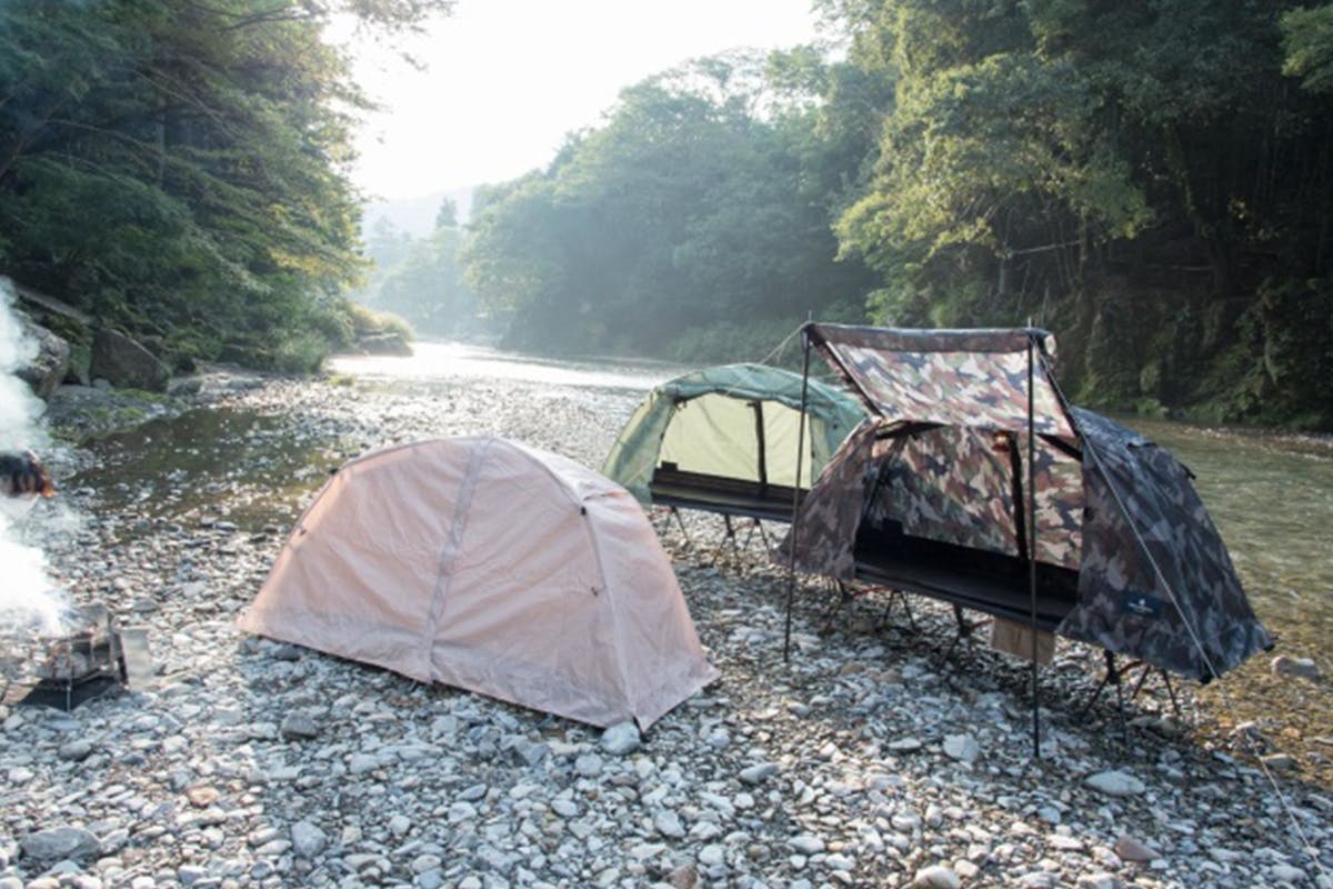 テントコット 高床式テント 2人用 キャンプ 組み立て簡単 虫が来ない ...