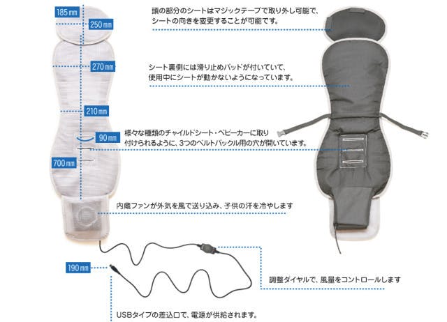 TAOTAO クーラーファンシート