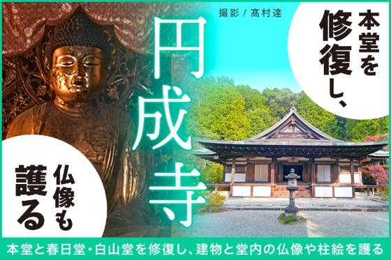 奈良・円成寺｜本堂と春日堂・白山堂を修復し、建物と堂内の仏像や柱絵