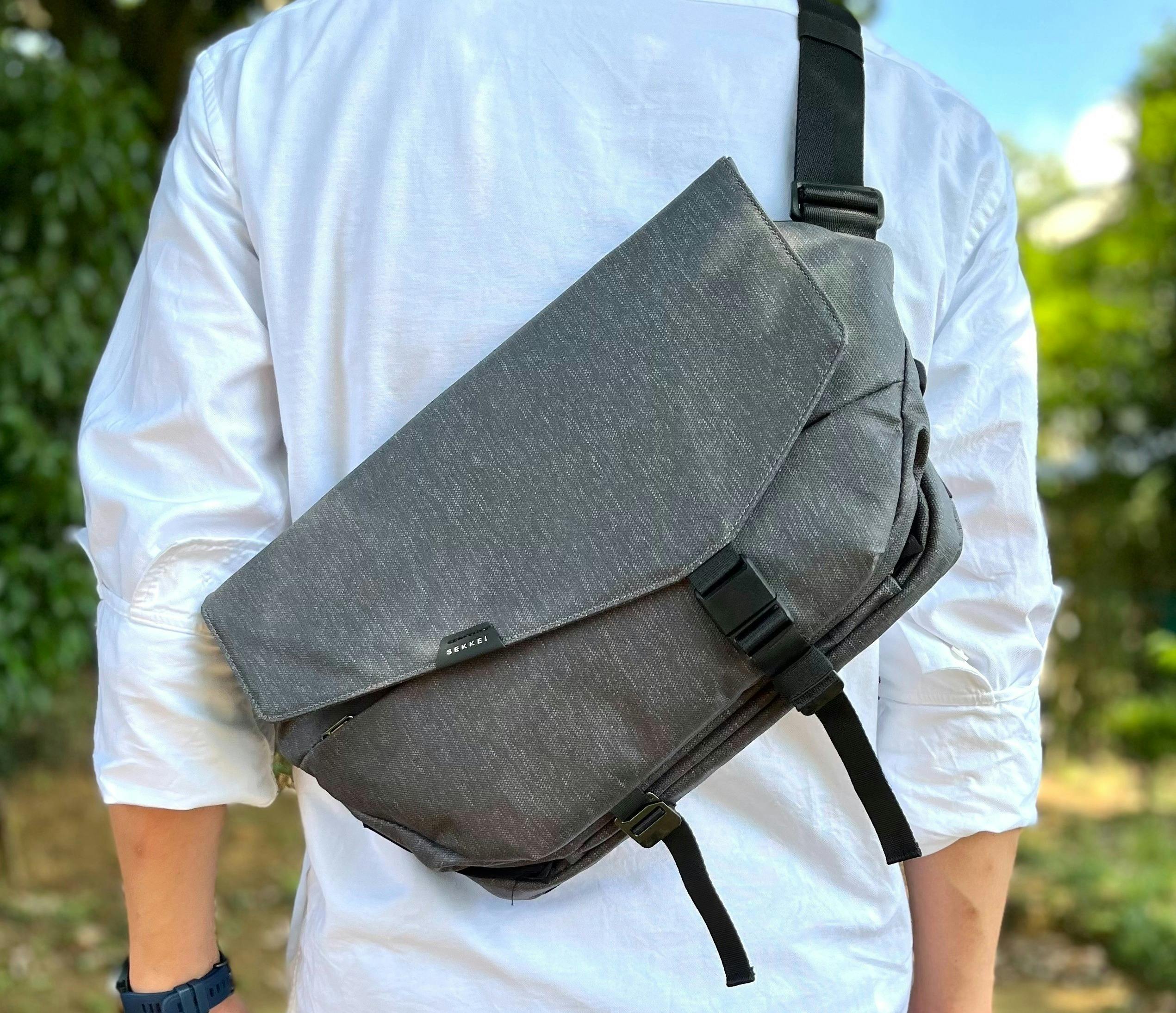 拡張できるスリングバッグ SEKKEI ビジネスからカジュアルまで幅広い