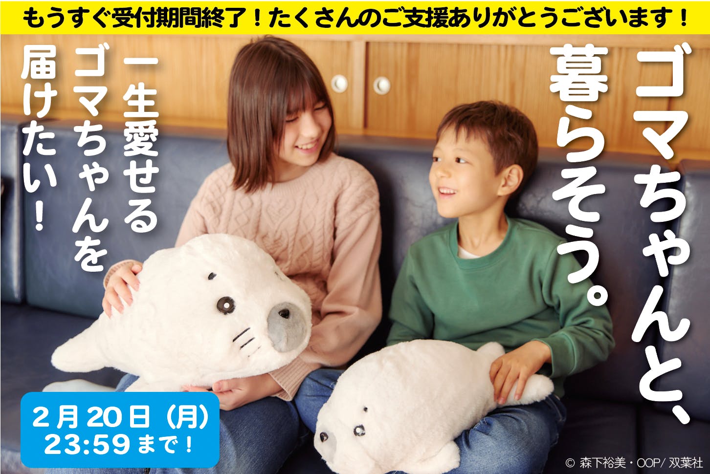 クラウドファンディング キャンプファイヤー 少年アシベ ゴマちゃん ゴマちゃんと暮らそう』ゴマちゃん35周年記念ぬいぐるみを
